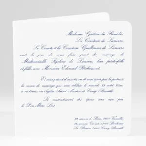 Faire-part de mariage Traditionnel*Faire-part Elégant Outlet