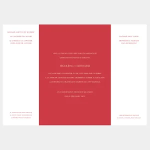 Faire-part de mariage Tradi triptyque couleur*Faire-part Elégant Hot