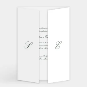 Faire-part de mariage Traditionnel triptyque*Faire-part Elégant Fashion