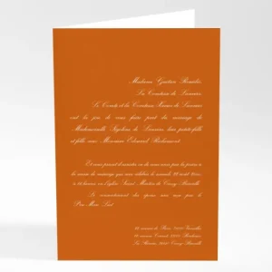 Faire-part de mariage Tradi rectangle couleur*Faire-part Elégant Clearance