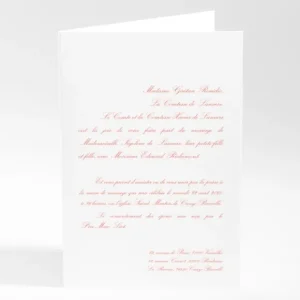 Faire-part de mariage Traditionnel rectangle*Faire-part Elégant Outlet