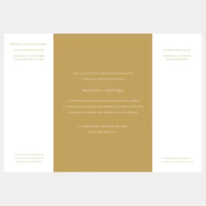 Faire-part de mariage Tradi triptyque couleur*Faire-part Elégant Hot