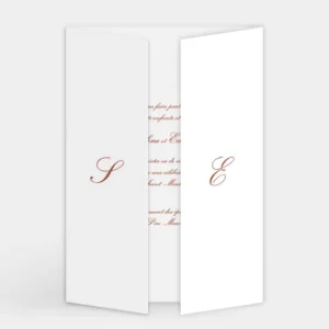 Faire-part de mariage Traditionnel triptyque*Faire-part Elégant Fashion