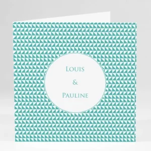 Faire-part de mariage Triangles chics*Faire-part Elégant Sale
