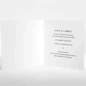 Faire-part de mariage Un mariage a Versailles*Faire-part Elégant Best