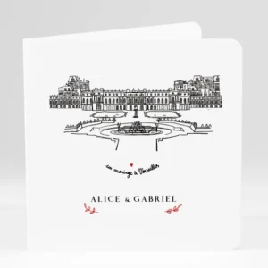 Faire-part de mariage Un mariage a Versailles*Faire-part Elégant Best