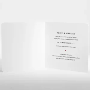 Faire-part de mariage Un mariage a Versailles*Faire-part Elégant Best