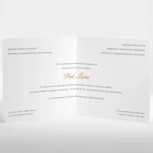 Faire-part de mariage Uni & chic*Faire-part Elégant New