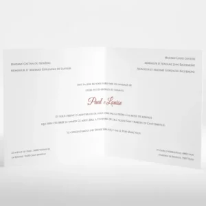 Faire-part de mariage Uni & chic*Faire-part Elégant New