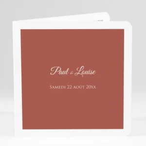 Faire-part de mariage Uni & chic*Faire-part Elégant New