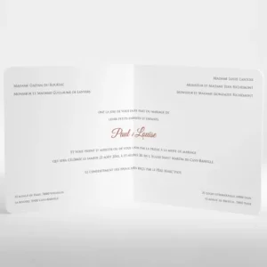 Faire-part de mariage Uni & chic*Faire-part Elégant New
