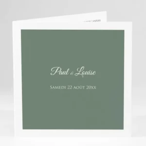 Faire-part de mariage Uni & chic*Faire-part Elégant New