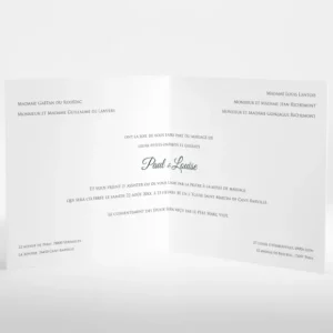 Faire-part de mariage Uni & chic*Faire-part Elégant New
