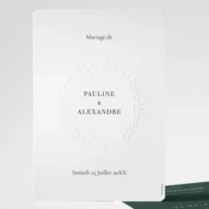 Faire-part de mariage Valse vegetale*Faire-part Elégant Hot