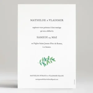 Faire-part de mariage Verdure poetique*Faire-part Elégant Discount