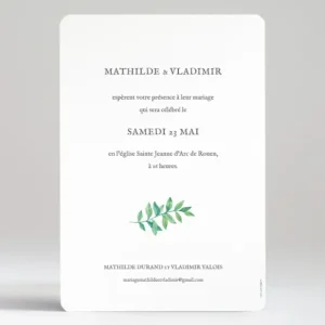 Faire-part de mariage Verdure poetique*Faire-part Elégant Discount