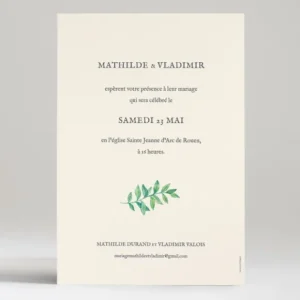 Faire-part de mariage Verdure poetique*Faire-part Elégant Discount