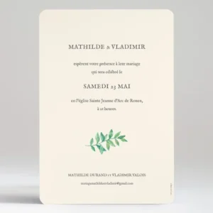 Faire-part de mariage Verdure poetique*Faire-part Elégant Discount