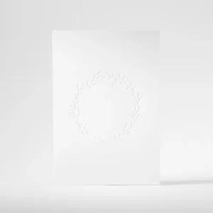 Faire-part de mariage Vierge Couronne gaufrage portrait*Faire-part Elégant Online