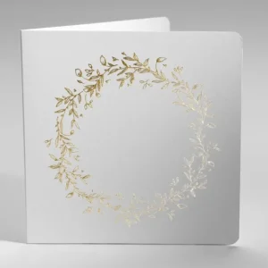 Faire-part de mariage Vierge Couronne doree livret*Faire-part Elégant New