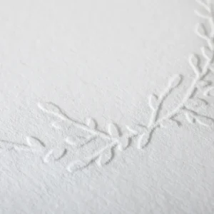 Faire-part de mariage Vierge Couronne gaufrage portrait*Faire-part Elégant Online