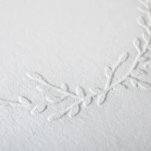 Faire-part de mariage Vierge Couronne gaufrage livret*Faire-part Elégant Sale
