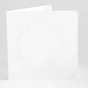 Faire-part de mariage Vierge Couronne gaufrage livret*Faire-part Elégant Sale