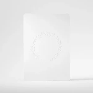 Faire-part de mariage Vierge Couronne gaufrage portrait*Faire-part Elégant Online