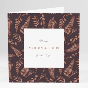 Faire-part de mariage Voltige*Faire-part Elégant Fashion