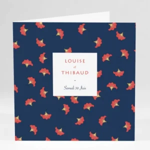 Faire-part de mariage Wax orange*Faire-part Elégant Outlet