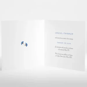 Faire-part de mariage Wax bleu*Faire-part Elégant Hot