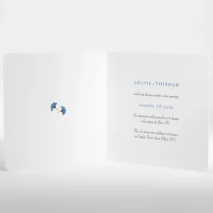 Faire-part de mariage Wax bleu*Faire-part Elégant Hot