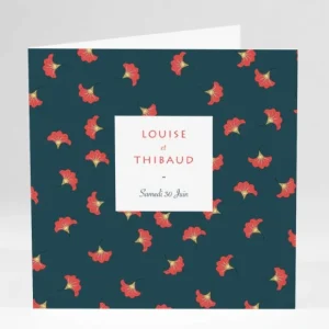 Faire-part de mariage Wax orange*Faire-part Elégant Outlet