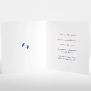 Faire-part de mariage Wax bleu*Faire-part Elégant Hot