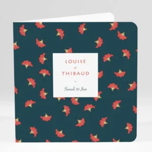 Faire-part de mariage Wax orange*Faire-part Elégant Outlet