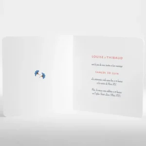 Faire-part de mariage Wax bleu*Faire-part Elégant Hot