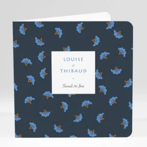 Faire-part de mariage Wax bleu*Faire-part Elégant Hot