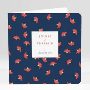 Faire-part de mariage Wax orange*Faire-part Elégant Outlet