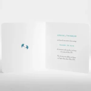 Faire-part de mariage Wax vert*Faire-part Elégant Fashion