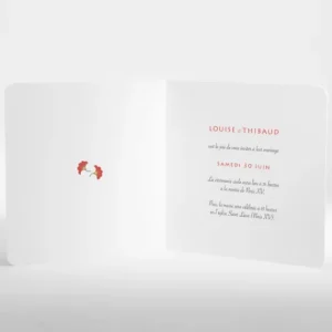 Faire-part de mariage Wax orange*Faire-part Elégant Outlet