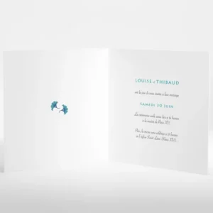 Faire-part de mariage Wax vert*Faire-part Elégant Fashion
