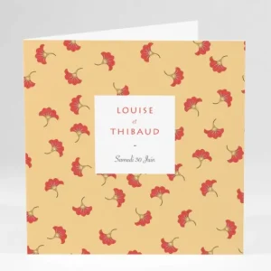 Faire-part de mariage Wax orange*Faire-part Elégant Outlet