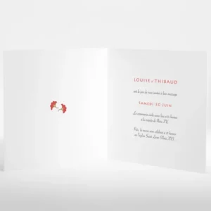 Faire-part de mariage Wax orange*Faire-part Elégant Outlet