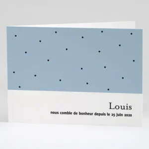 Faire-part de naissance A pois paysage*Faire-part Elégant Sale
