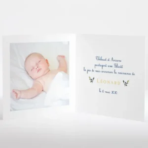 Faire-part de naissance A l'ombre du grand arbre*Faire-part Elégant New