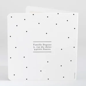 Faire-part de naissance A pois carre*Faire-part Elégant Fashion