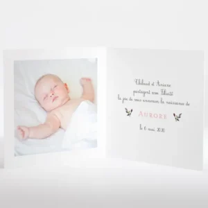 Faire-part de naissance A l'ombre du grand arbre*Faire-part Elégant New