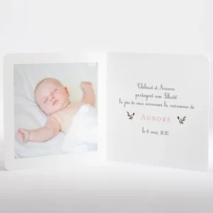 Faire-part de naissance A l'ombre du grand arbre*Faire-part Elégant New