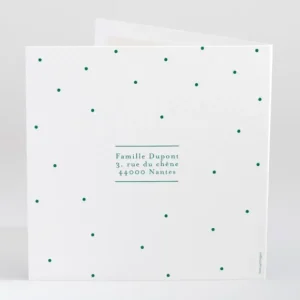 Faire-part de naissance A pois carre*Faire-part Elégant Fashion