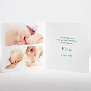 Faire-part de naissance A pois carre*Faire-part Elégant Fashion